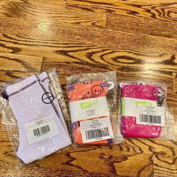 New CRAZY 8 GYMBOREE Baby Leggings 3 Pr Lot 6 12 - Picture 1 of 4